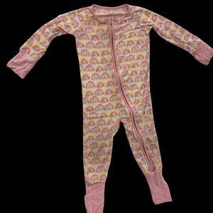 Play/Scrap Condition- Little Sleepies 6-12m Pastel Raimbows Zippy